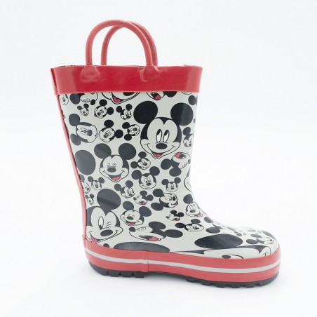 23-2345 Botas de agua para niño de color rojo y de goma Mitackey Mouse