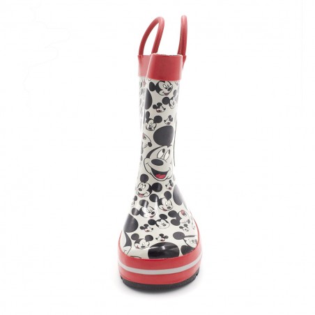 23-2345 Botas de agua para niño de color rojo y de goma Mitackey Mouse