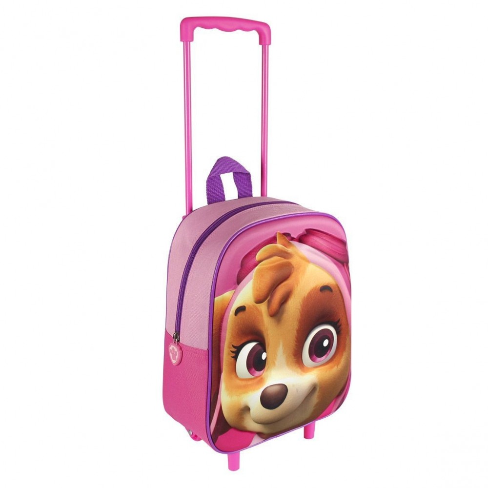21-1607 Mini mochila escolar escolar en 3D PAW PATROL rosa 25 x 33 x 10 cm SKYE