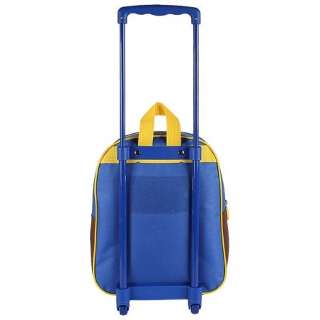 21-1606 Mini mochila escolar 3D con ruedas PAW PATROL  azul 25x31x10 cm CHASE