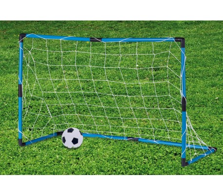 Portería infantil de futbol con marco de plástico y pelota incluída PEN@LTY ZONE 96x42x64 cm