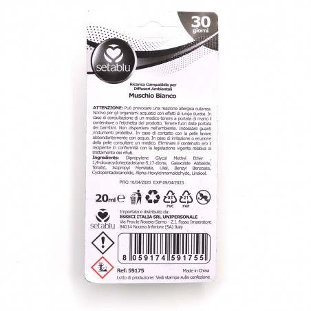 591755 Setablu Aroma muschio bianco 20 Ml compatible para difusores ambientales