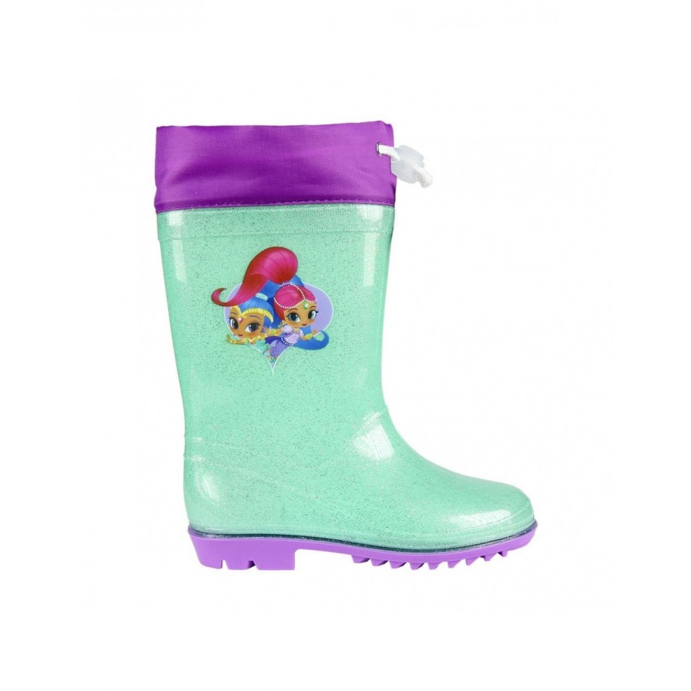 23-3495 Botas de agua para niñas Shimmer y Shine con purpurina