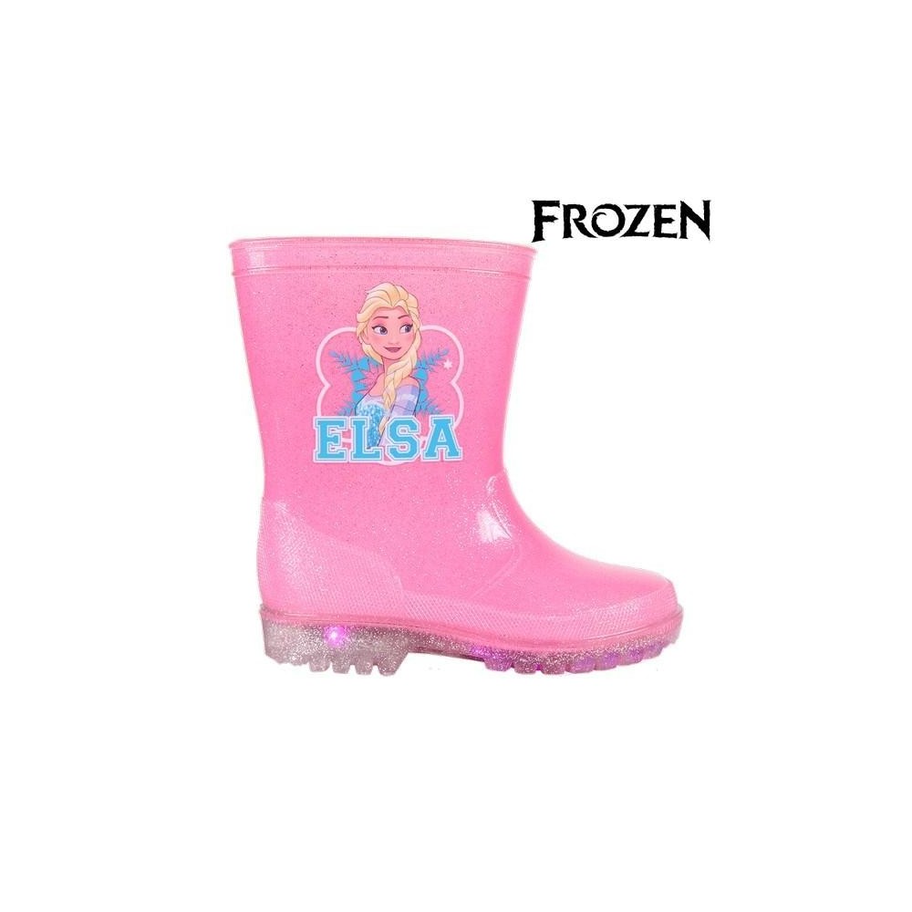 23-3499 Botas de agua para niñas Frozen ELSA goma con purpurina rosa y luminosa
