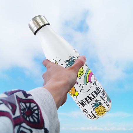 ID0009 Botella en acero de doble cámara UNICORNIO reutilizable 500ml SIN BPA