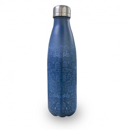 ID0033 Botella en acero de doble cámara WORLD reutilizable 500ml SIN BPA