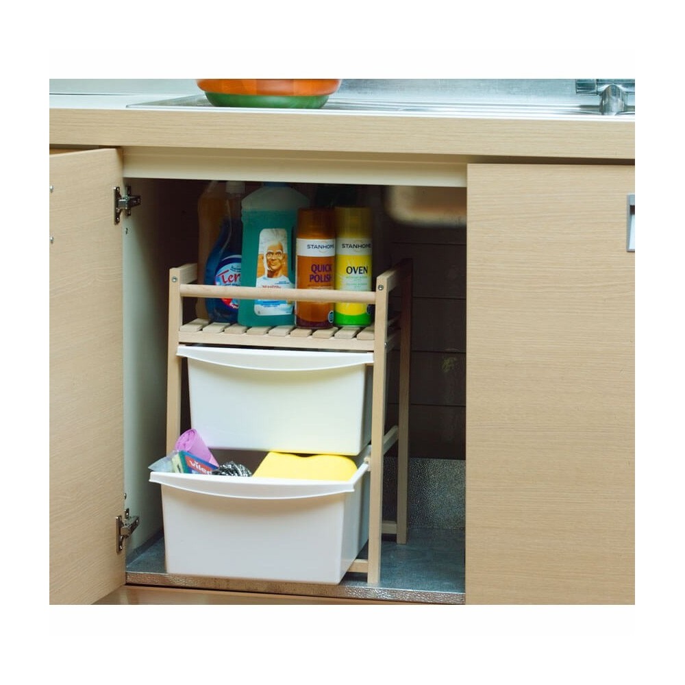 Cómoda en madera Ahorra Espacio 2 cajones y 1...