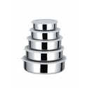 Set de 5 cuencos de acero - Contenedor de alimentos con tapa / Aptos para la nevera - WELKHOME