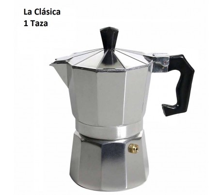 Cafetera italiana clásica metalizada / Para 1 taza de café - Café expresso hecho en casa WELKHOME