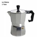 Cafetera italiana clásica metalizada / Para 1 taza de café - Café expresso hecho en casa WELKHOME