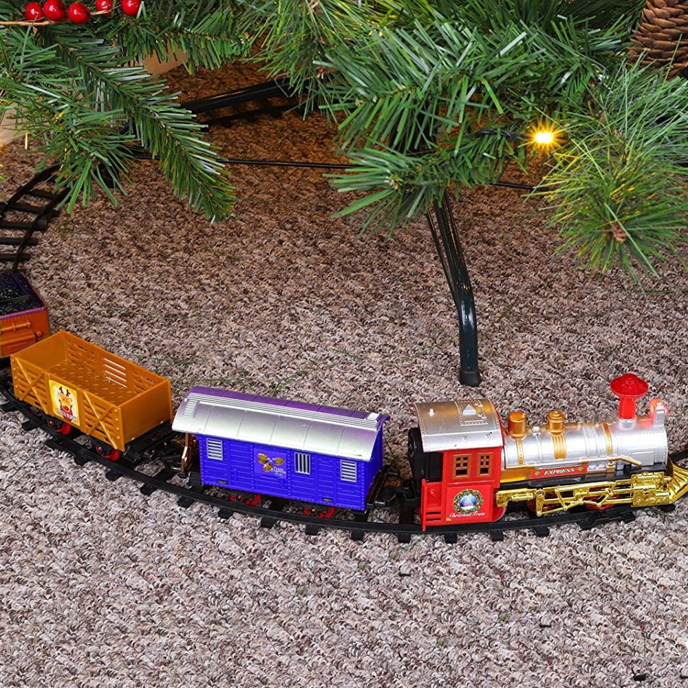 258053 Tren navideño para árbol con vía y...
