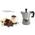 Cafetera italiana clásica metalizada / Para 1 taza de café - Café expresso hecho en casa WELKHOME