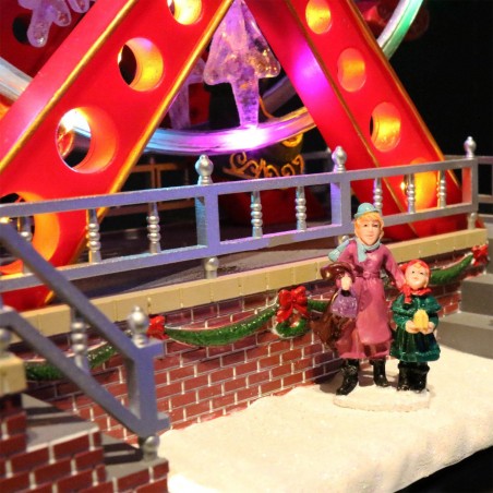 367003 Carrusel navideño Noria con música, luces y movimiento 29x31 cm