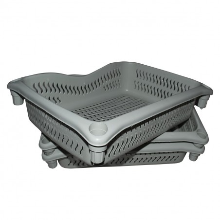 Carro modular para frutas hasta 4 cestas de 36 x 28 x 9.5h cm ideal para cocina