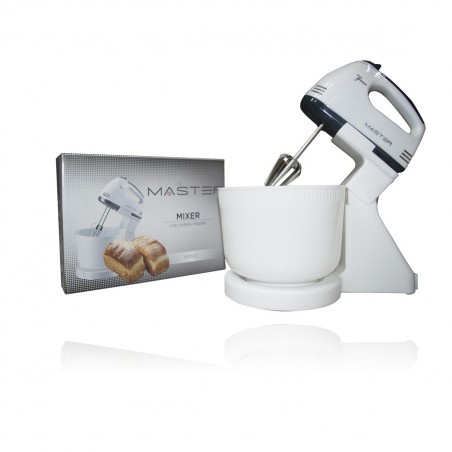 KM502 Batidora MASTER para amasar batir y licuar con bol rotatorio 150Watt 2Lt