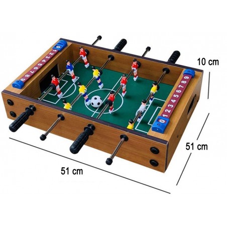 539706 Futbolín de mesa TableTop con 2 bolas 51x51x10h cm