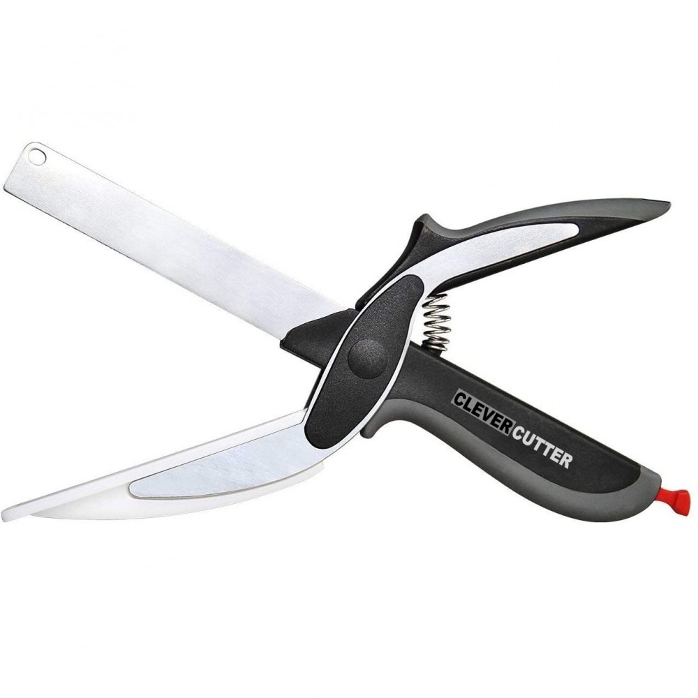 466359 Tijera y cuchillo Smart Cutter 2 en 1 Cuchillas de acero y mango suave