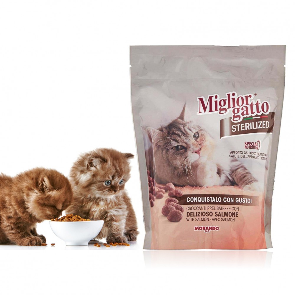 Pienso Morando Miglior Gatto con Delicioso SALMÓN 400g para gatos ESTERILIZADOS