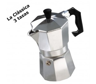 Cafetera italiana clásica metalizada / Para 3 tazas de café - Café expresso hecho en casa WELKHOME