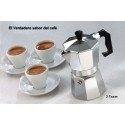 Cafetera italiana clásica metalizada / Para 3 tazas de café - Café expresso hecho en casa WELKHOME