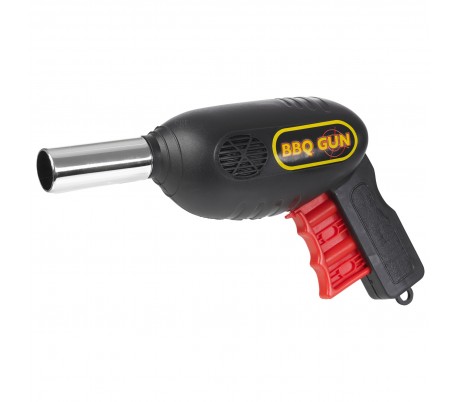 Pistola de aire en compresión para avivar la brasa la barbacoa la hoguera