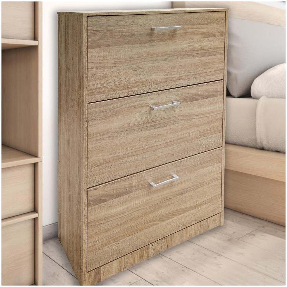 Zapatero con 3 puertas TWICE 63x24xh120 cm en...