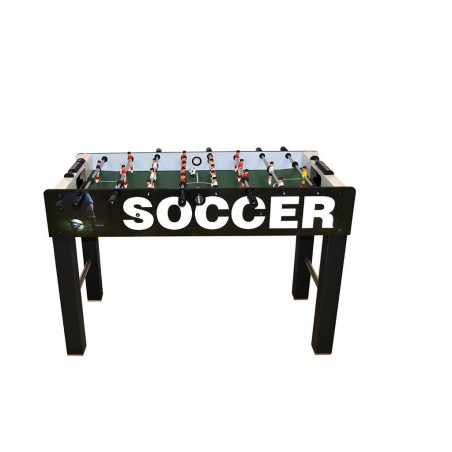 410837 Futbolín mesa de FÚTBOL 4 jugadores y barras 126x12x63h cm