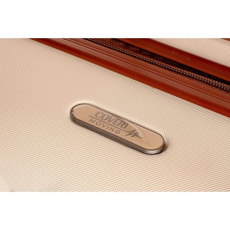 6065013 Set 3 maletas de viaje Coveri Collection ABS BERLINO Beige y Marrón