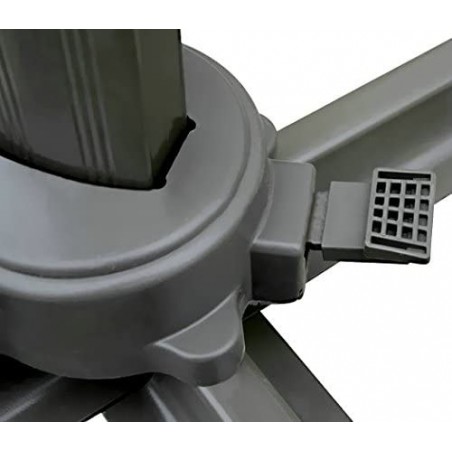 Sombrilla plegable Beige FUBUCA VENEZIA brazo cuadrado 3x3mt con columna lateral