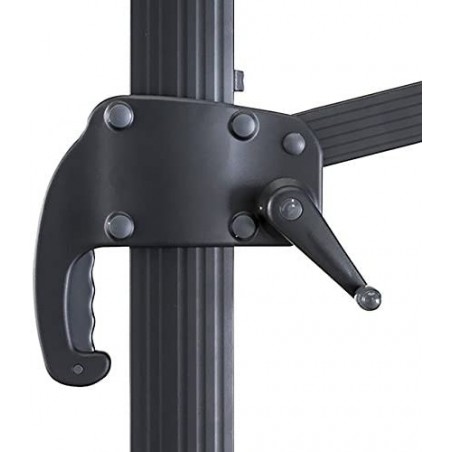 Sombrilla plegable Beige FUBUCA VENEZIA brazo cuadrado 3x3mt con columna lateral