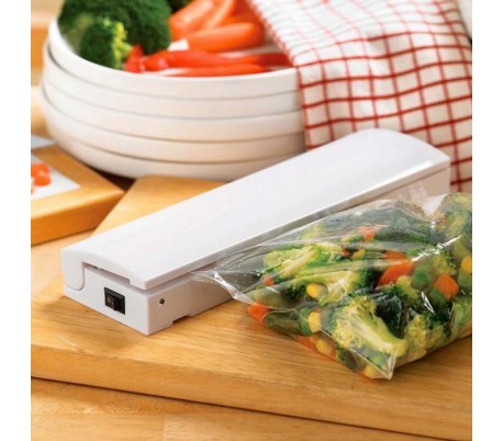 Máquina selladora de bolsas en segundos (23 x 6,5 x 3 cm) color blanco - WELKHOME
