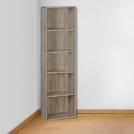 Librería en Madera MDF con 5 Estantes 40 x 29 x 172H cm Salón o Dormitorio