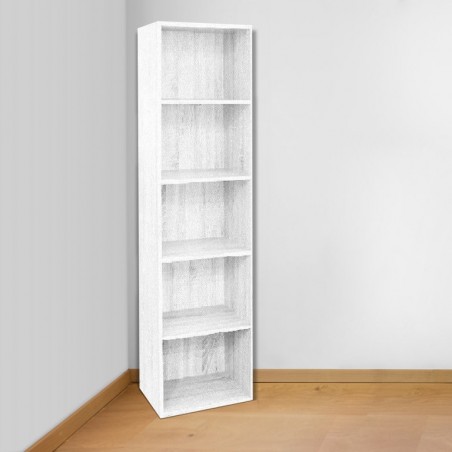 Librería en Madera MDF con 5 Estantes 40 x 29 x 172H cm Salón o Dormitorio