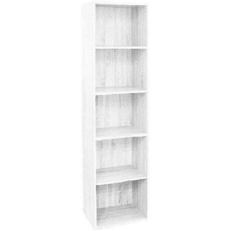 Librería en Madera MDF con 5 Estantes 40 x 29 x 172H cm Salón o Dormitorio