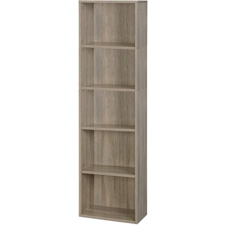Librería en Madera MDF con 5 Estantes 40 x 29 x 172H cm Salón o Dormitorio