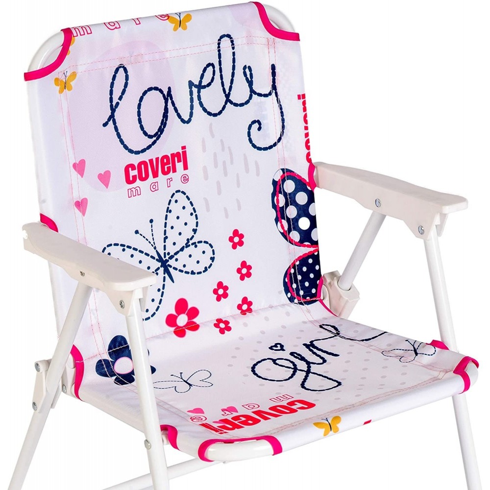 3177190 Silla de playa infantil con sombrilla Enrico Coveri 38x25x52 Cm