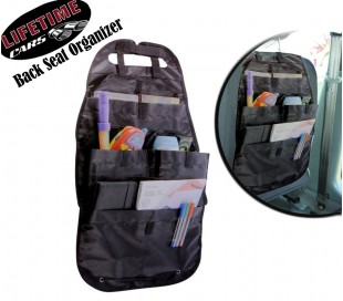 Organizador para el asiento trasero del coche con 4 bolsillos 41 X 69 cm con velcro y tela impermeable – LIFETIME