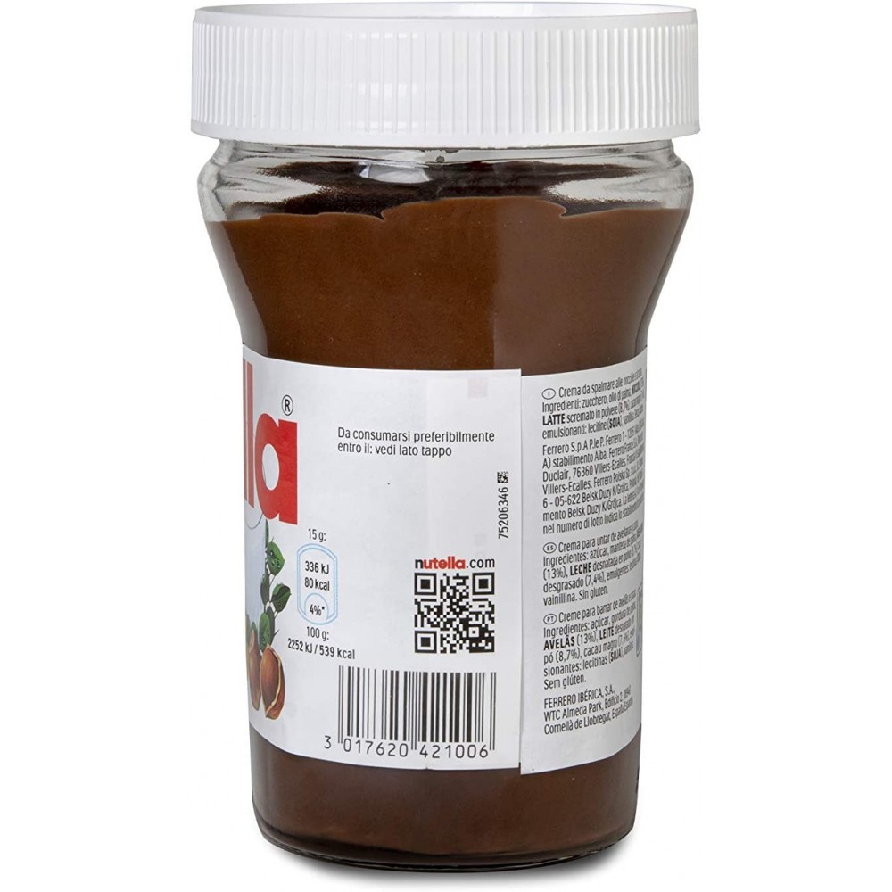 Tarro de cristal Ferrero Nutella 600gr con...
