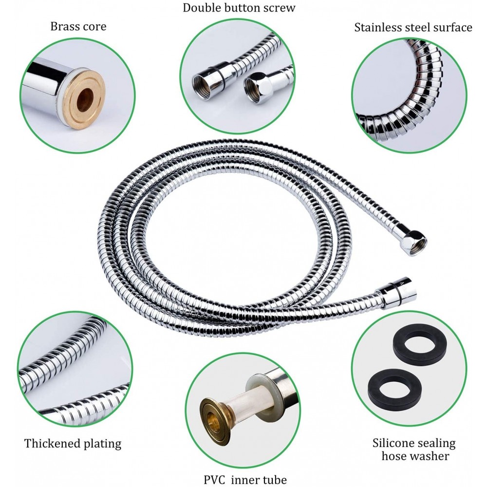 368455 Manguera de ducha RILUX 150 cm en metal...