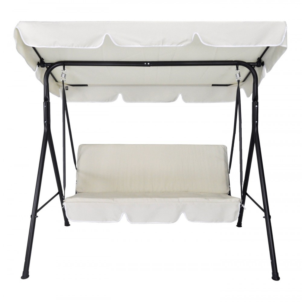 349005 Mecedora Beige 3 plazas con estructura...