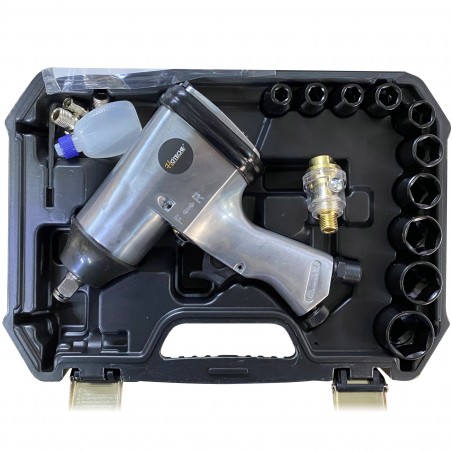 A830122 Destornillador de aire comprimido HOTECHE 1/2 pulgada estuche 17 piezas