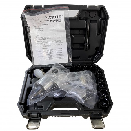A830122 Destornillador de aire comprimido HOTECHE 1/2 pulgada estuche 17 piezas