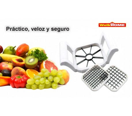 Corta- verduras y frutas a gajos con 3 diferentes cuchillas - WELKHOME