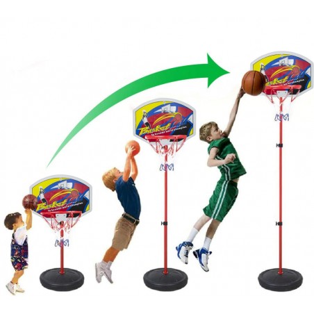 536209 Juego baloncesto para niños cesta ajustable altura máx. 148cm con pelota