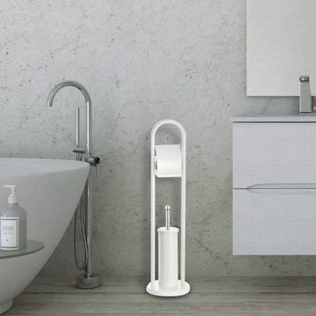 136008 Portarrollos - Escobillero Felicia 22 x 81 cm BLANCO