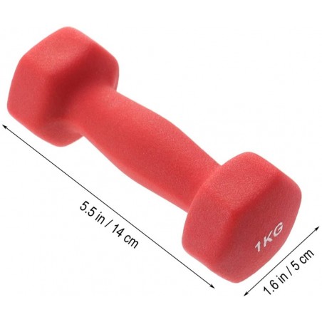 176732 Mancuerna de NEOPRENO 1KG Ejercicios de jogging en el gimnasio o en casa