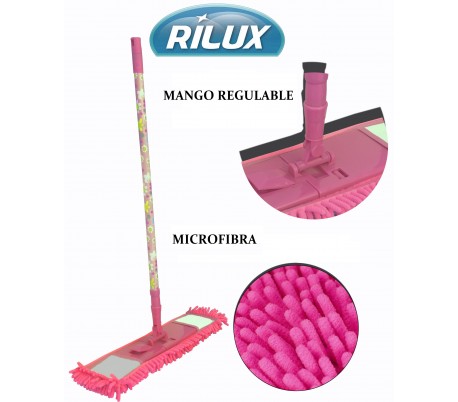 Mopa de microfibra y mango extensible y telescópico con original diseño - RILUX