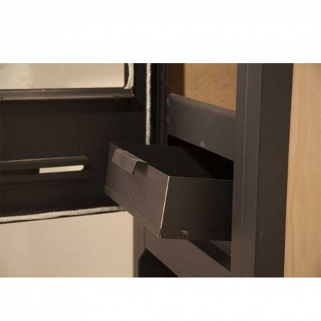Estufa de leña DIPLOMAT LUX compartimento para leña 10KW 48x45x100h 120m3 cm
