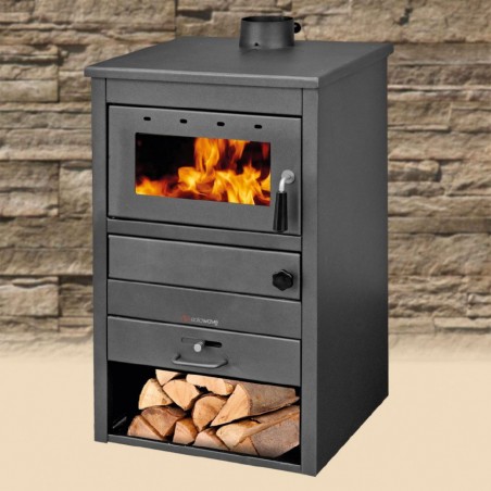 Estufa de leña FUBUCA B22 compartimento para troncos de 11KW 51X50X 91h cm 130m3