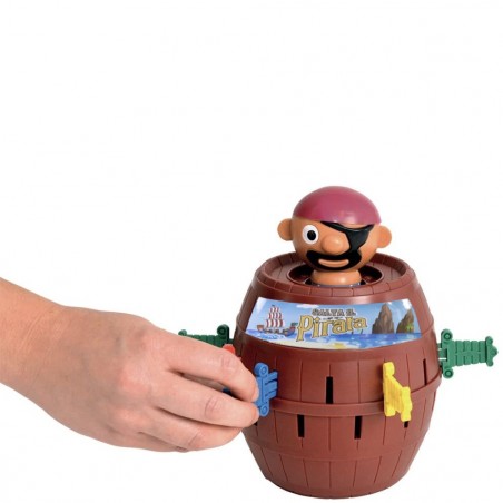 100002 Salta al pirata juego de habilidad con barril juego para niños de +3 años